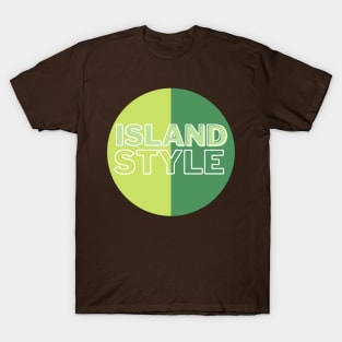 island style hawaii light green tricolor circle T-Shirt